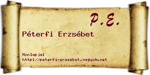 Péterfi Erzsébet névjegykártya